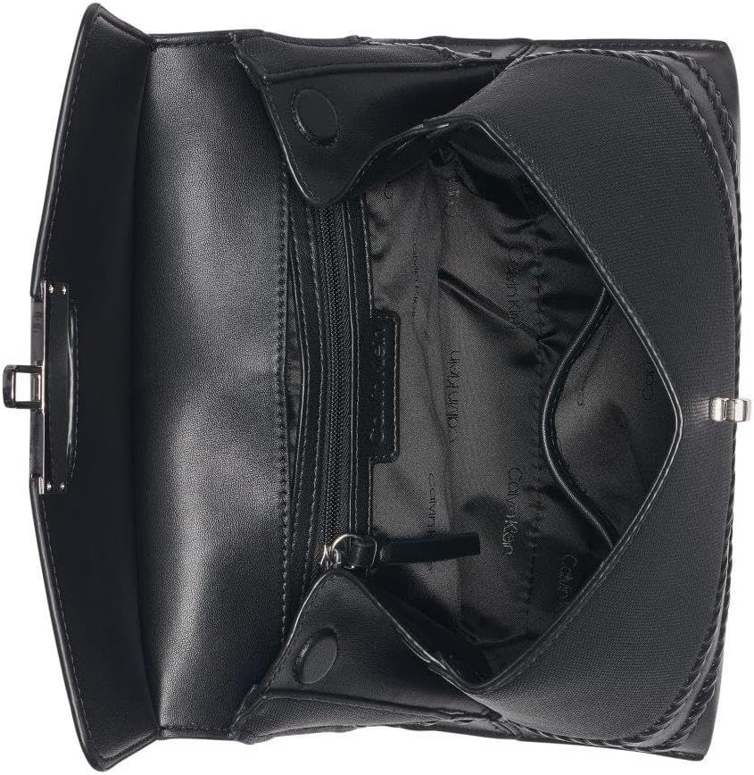 image:imageCalvin Klein womens Becky Top Handle Mini Bag Crossbody 2 in 1Black Canvas