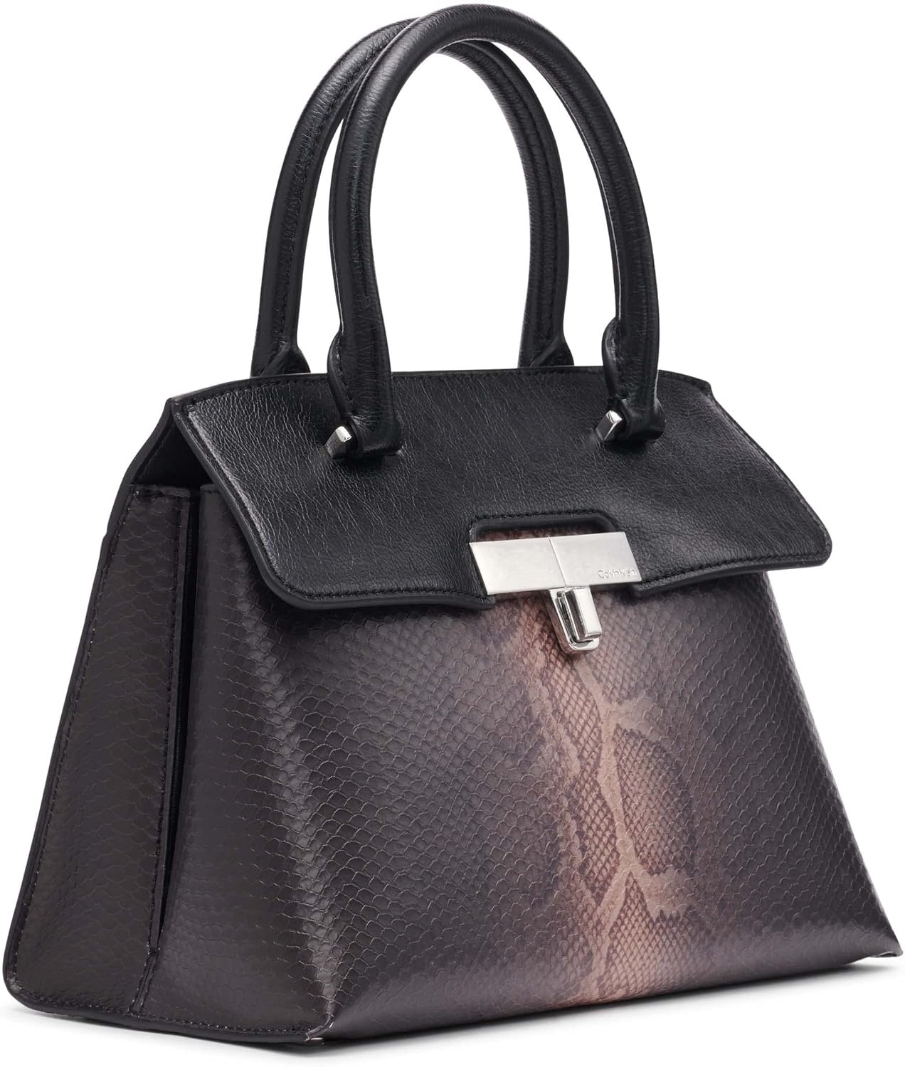 image:imageCalvin Klein womens Becky Top Handle Mini Bag Crossbody 2 in 1Black Ombre Snake