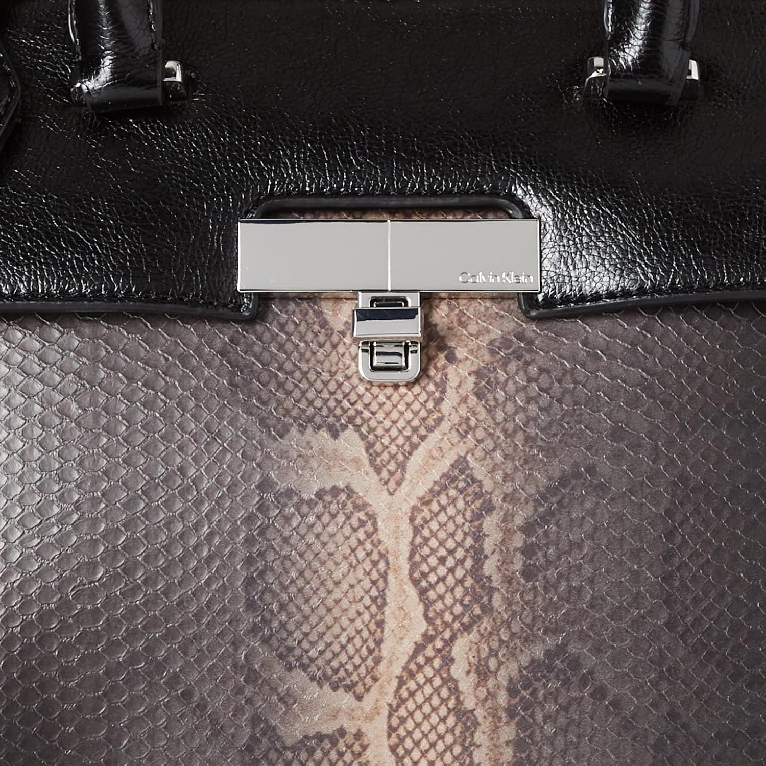 image:imageCalvin Klein womens Becky Top Handle Mini Bag Crossbody 2 in 1Black Ombre Snake