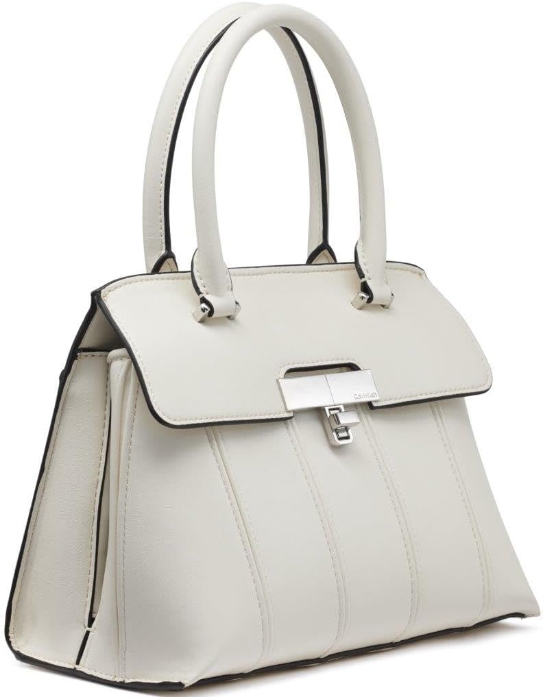 image:imageCalvin Klein womens Becky Top Handle Mini Bag Crossbody 2 in 1Cherub White