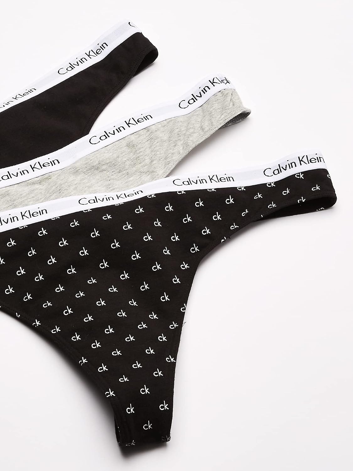 image:imageCalvin Klein womens Carousel Logo Cotton Stretch Thong Panties MultipackAll Mini Ck