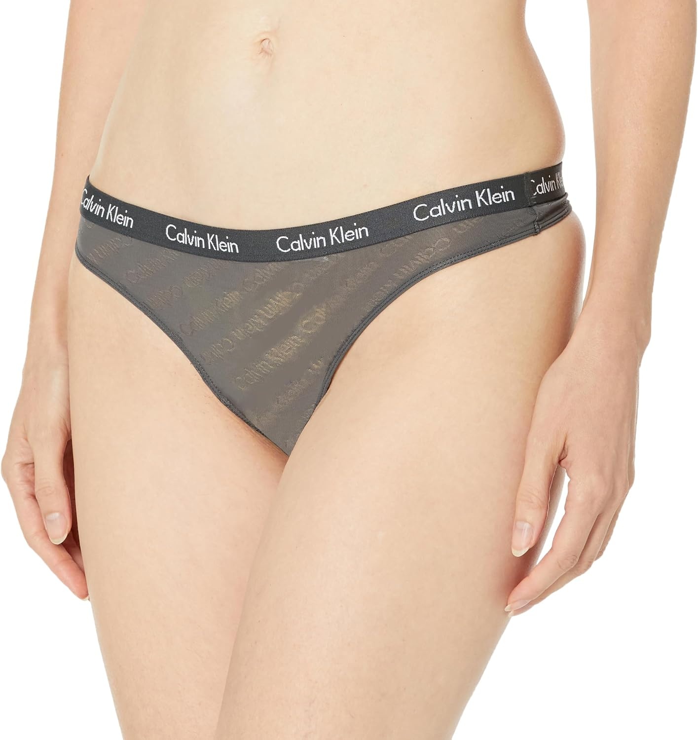 image:imageCalvin Klein womens Carousel Logo Cotton Stretch Thong Panties MultipackBlackAshford GreyFresh Taupe