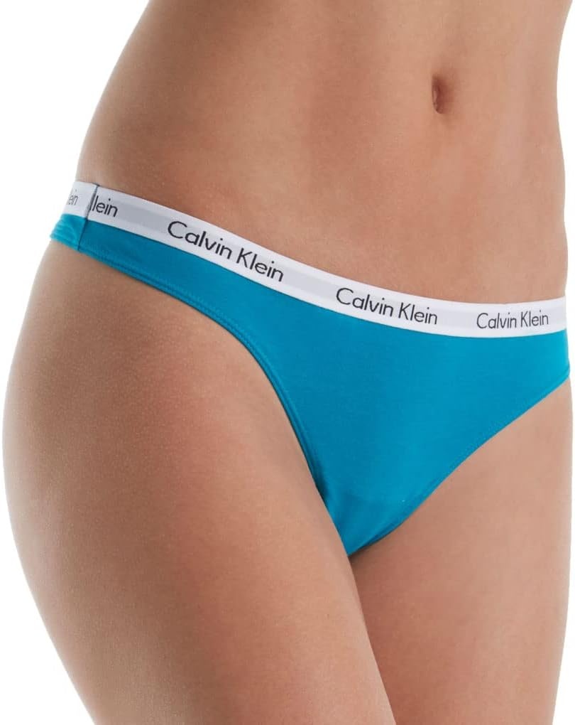 image:imageCalvin Klein womens Carousel Logo Cotton Stretch Thong Panties MultipackBlackWhiteGrey