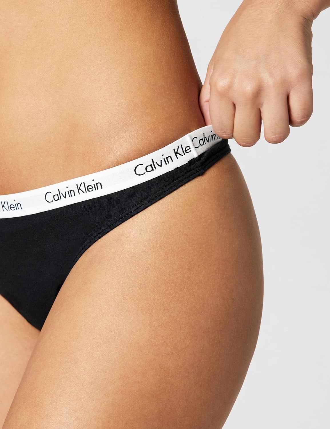 image:imageCalvin Klein womens Carousel Logo Cotton Stretch Thong Panties MultipackBlackWhiteMini Cheetah Black White