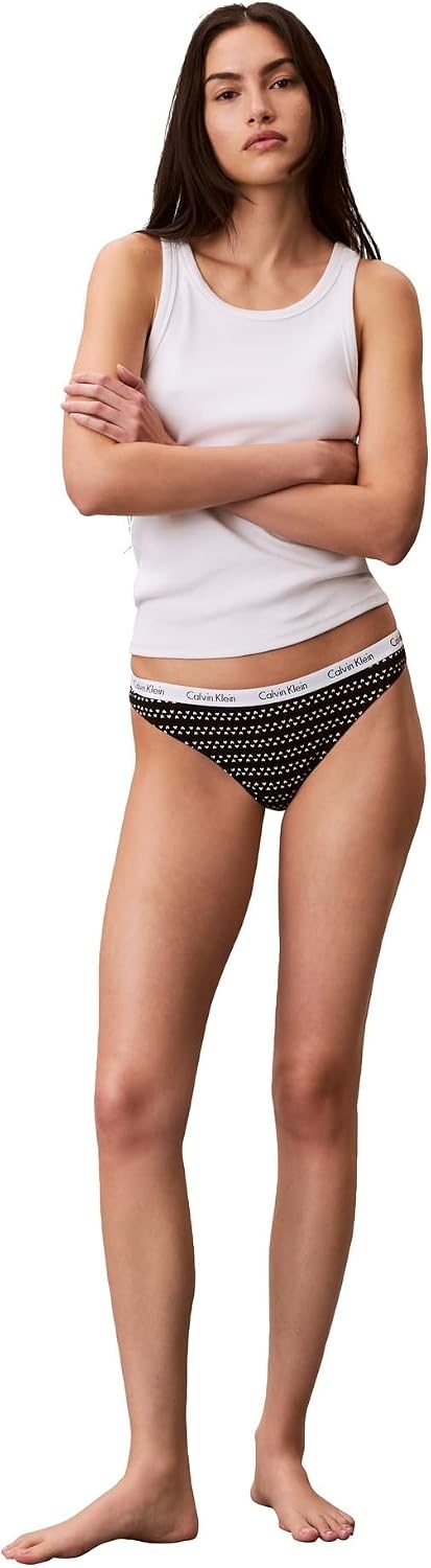 image:imageCalvin Klein womens Carousel Logo Cotton Stretch Thong Panties MultipackCedarGrey HeatherBlack With Heart Stripes