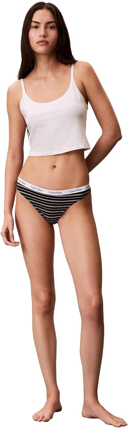 image:imageCalvin Klein womens Carousel Logo Cotton Stretch Thong Panties MultipackGrey HeatherWhiteEmmy Stripe Black