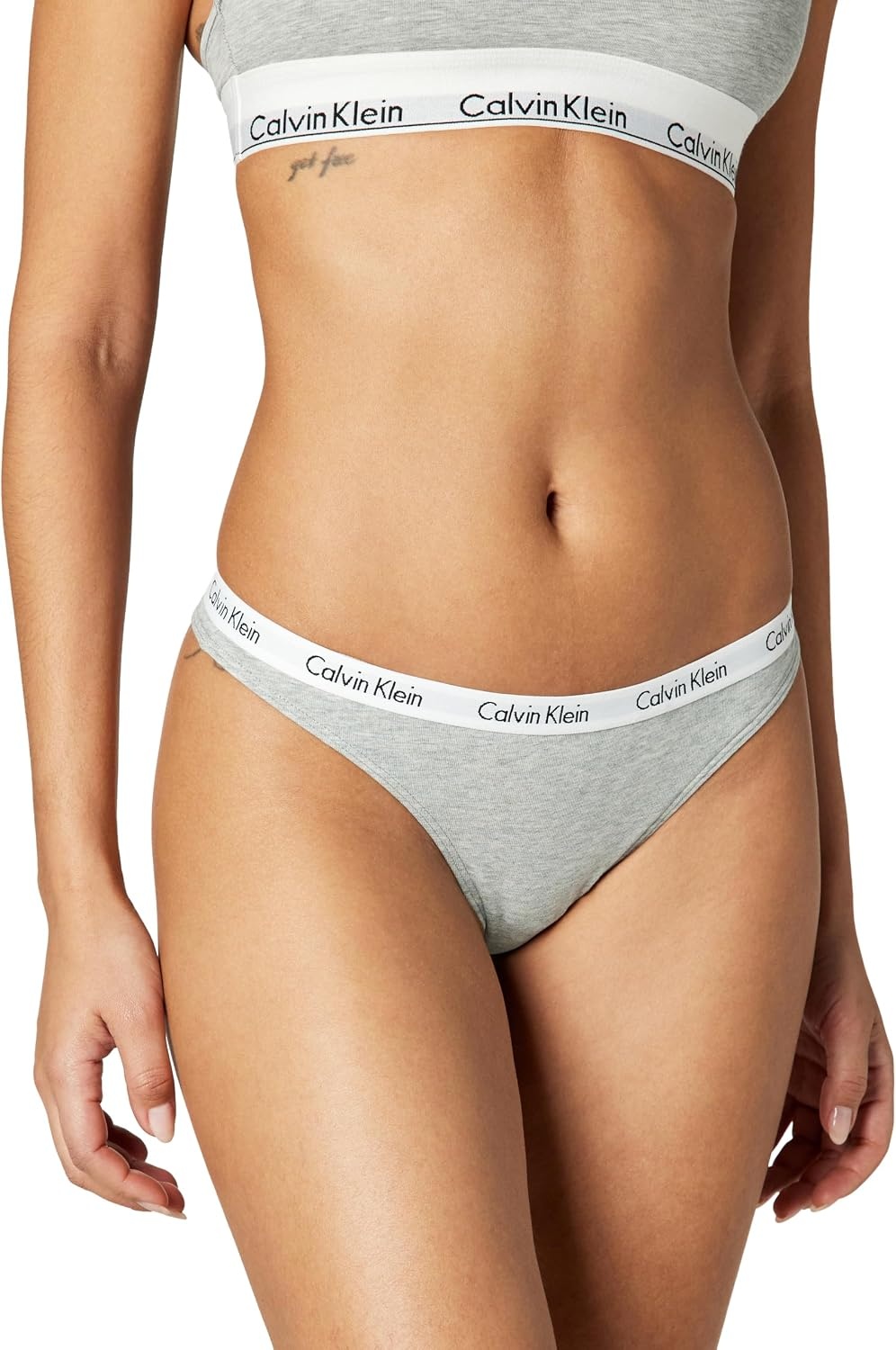 image:imageCalvin Klein womens Carousel Logo Cotton Stretch Thong Panties MultipackSpeakeasyGrey HeatherLogo Grid Speakeasy