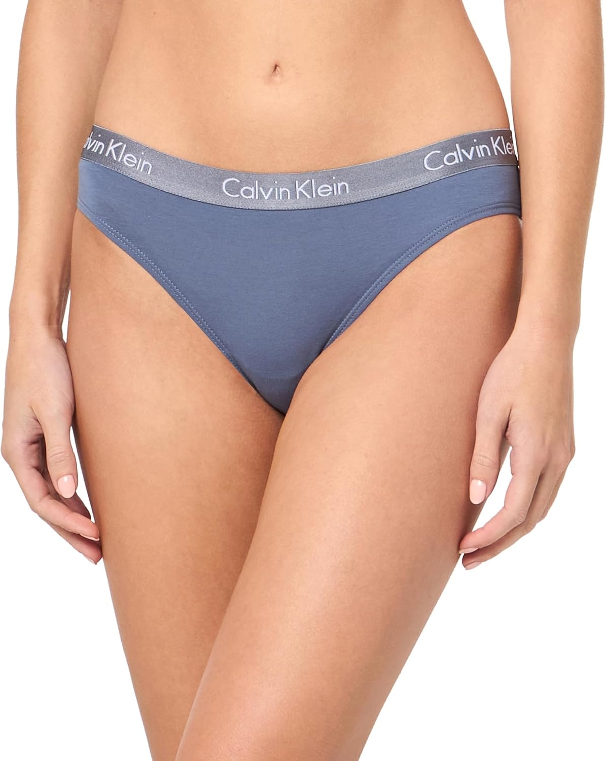 image:imageCalvin Klein womens Motive Cotton Multipack Bikini Panty 3 PackScorched DenimGrey HeatherOmphalodes