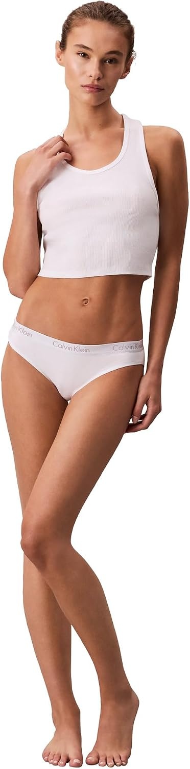 image:imageCalvin Klein womens Motive Cotton Multipack Bikini Panty 3 PackShorelineCasual BlueWhite