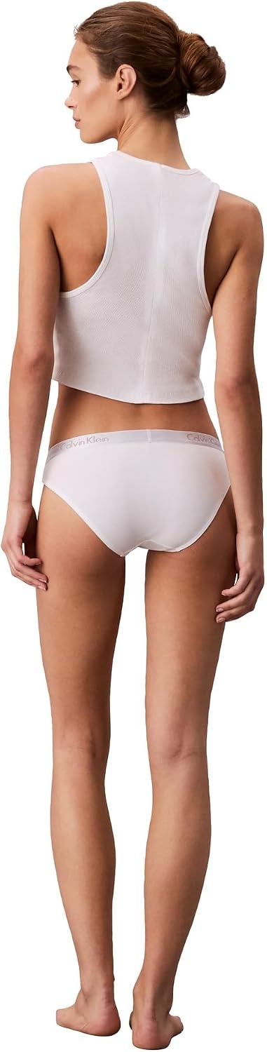 image:imageCalvin Klein womens Motive Cotton Multipack Bikini Panty 3 PackShorelineCasual BlueWhite
