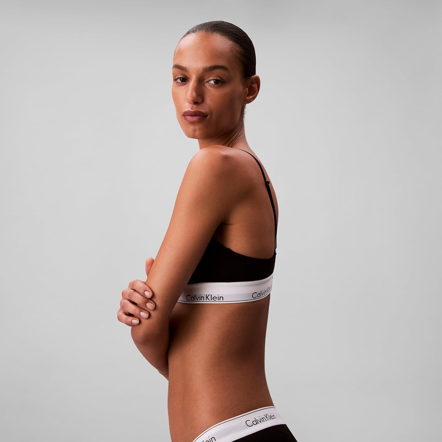 image:imageIcon Cotton Modal Lightly Lined Triangle BraletteBlack
