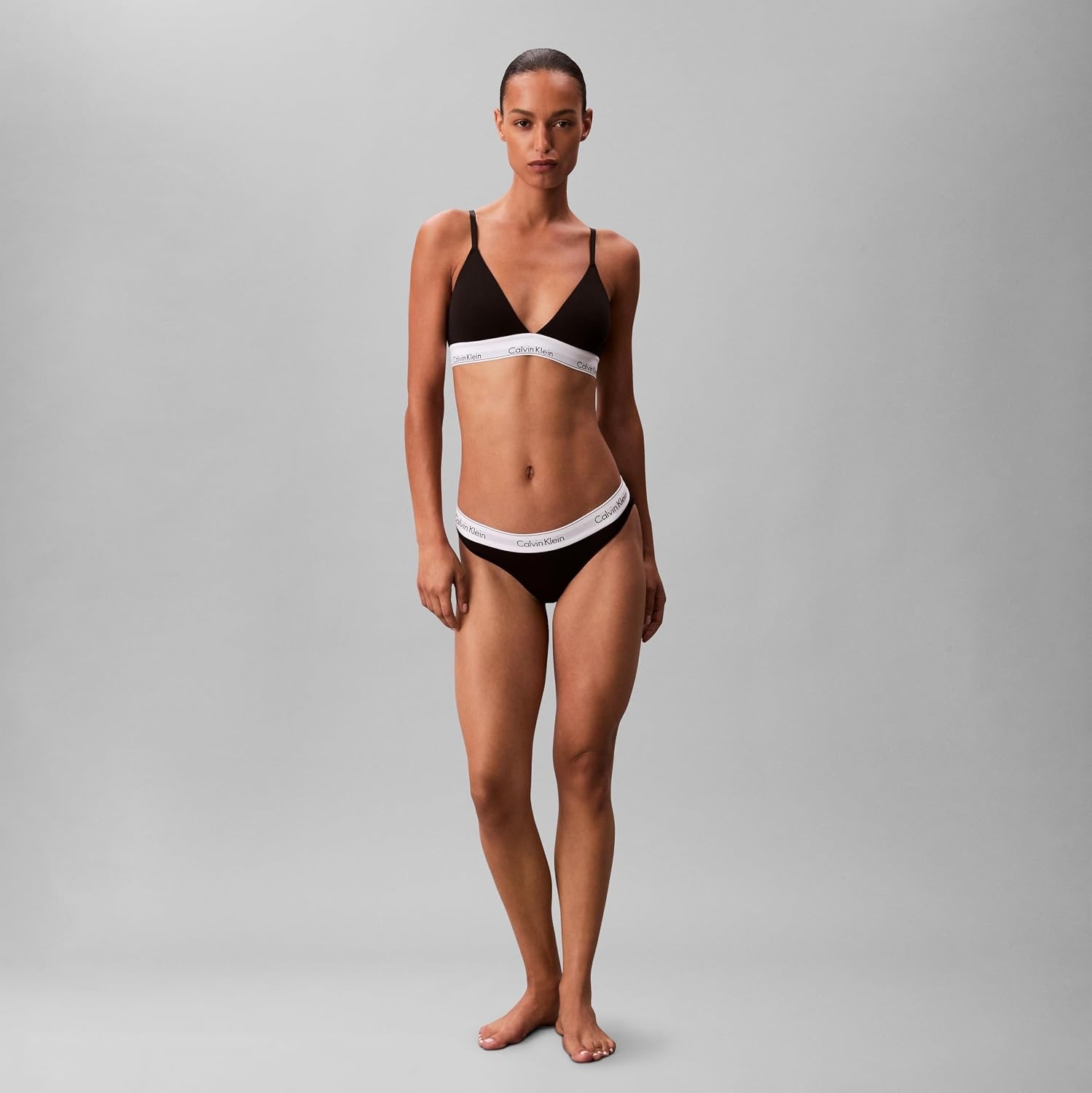 image:imageIcon Cotton Modal Lightly Lined Triangle BraletteBlack