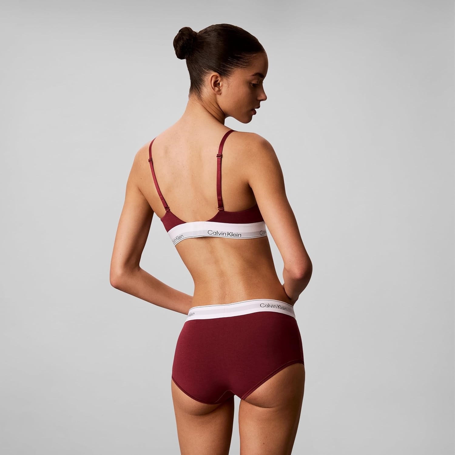 image:imageIcon Cotton Modal Lightly Lined Triangle BraletteEstablished Red