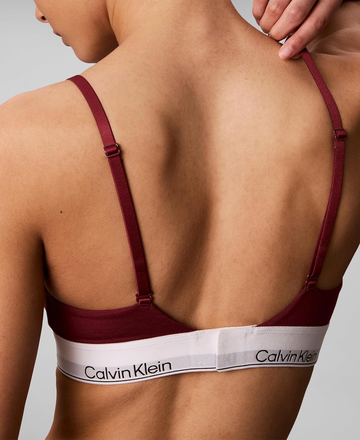 image:imageIcon Cotton Modal Lightly Lined Triangle BraletteEstablished Red