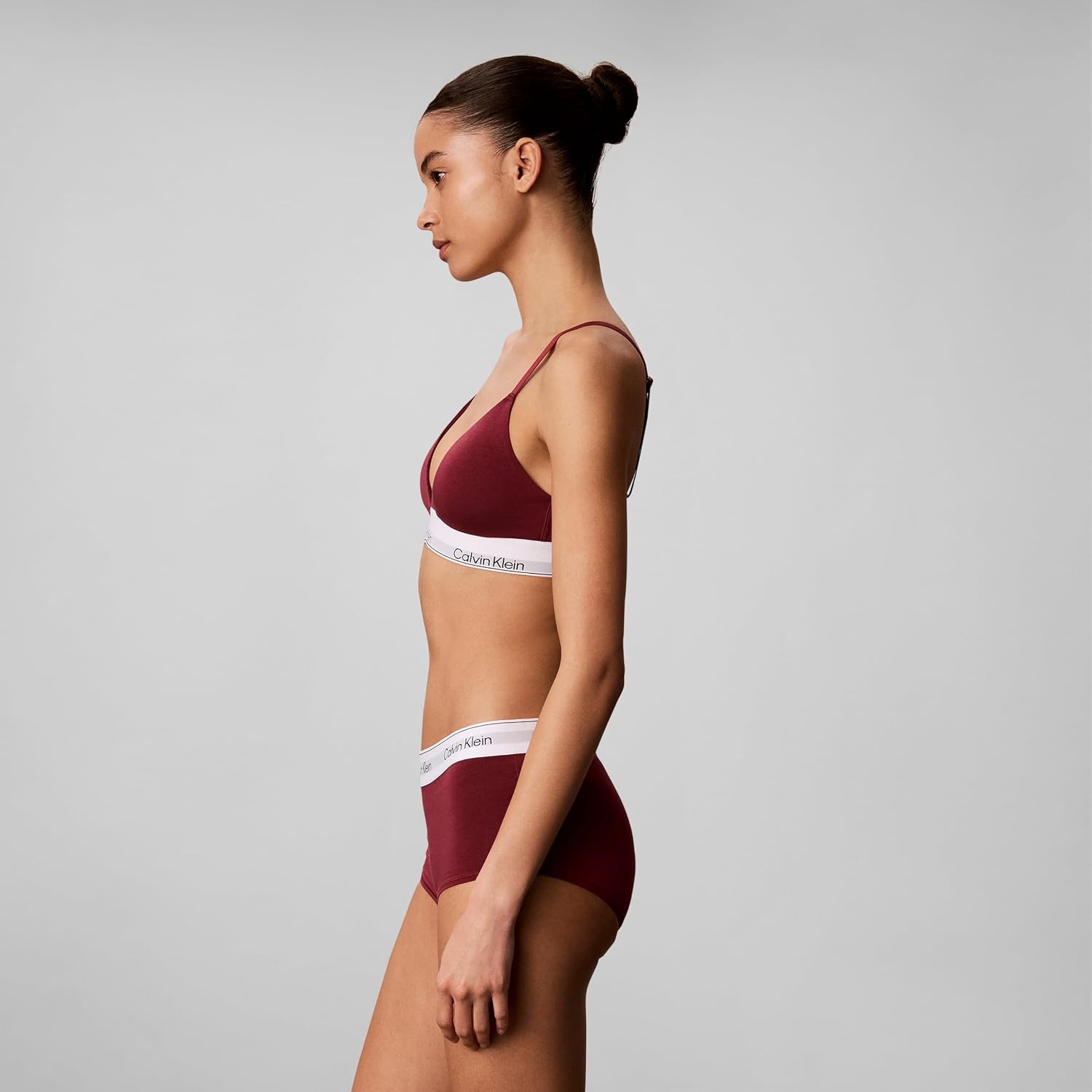 image:imageIcon Cotton Modal Lightly Lined Triangle BraletteEstablished Red