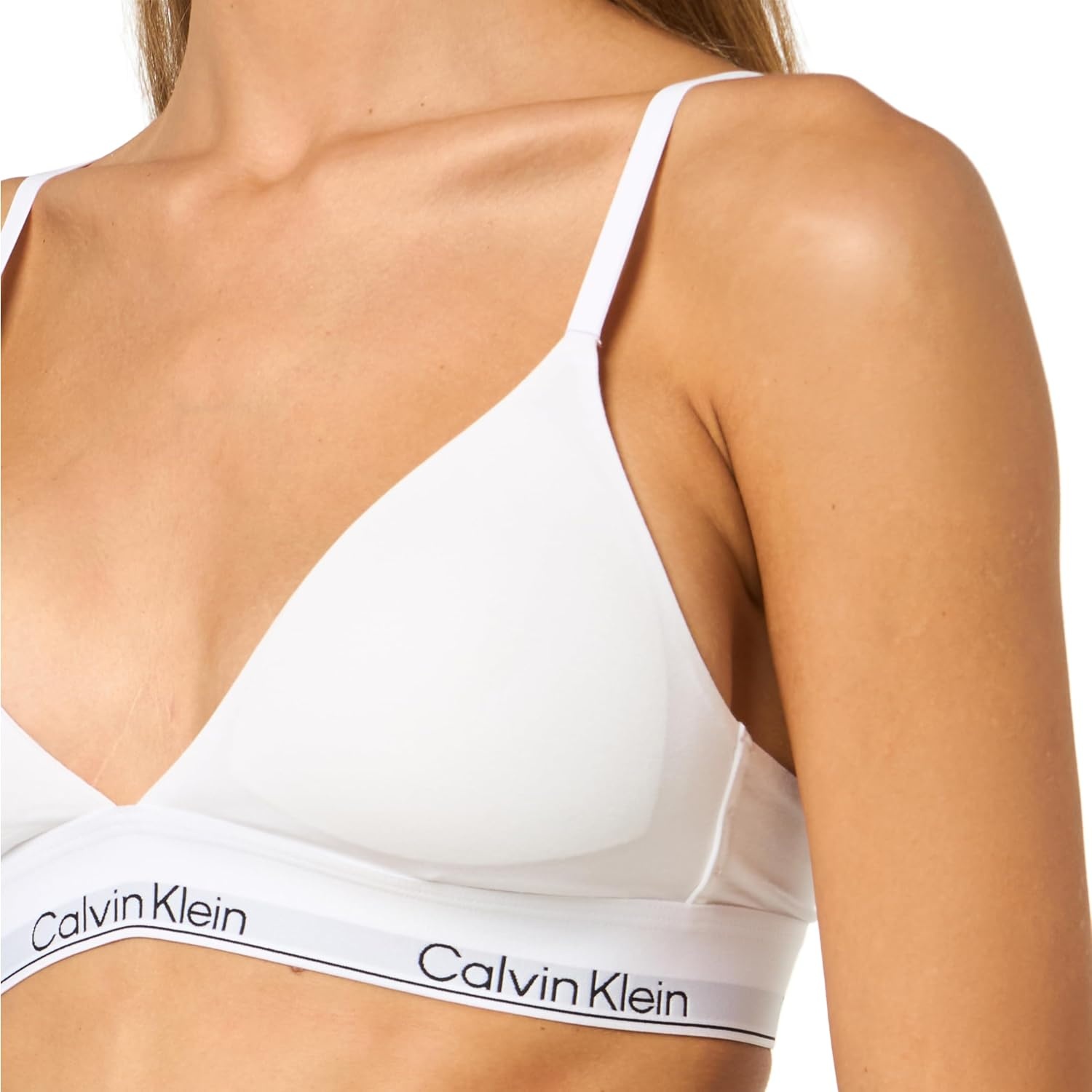 image:imageIcon Cotton Modal Lightly Lined Triangle BraletteWhite