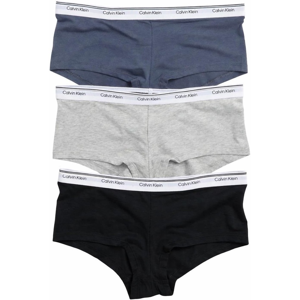 image:imageCalvin Klein Balance Cotton Stretch Boyshort Panties 3 PackShorelineGrey HeatherScorched Denim