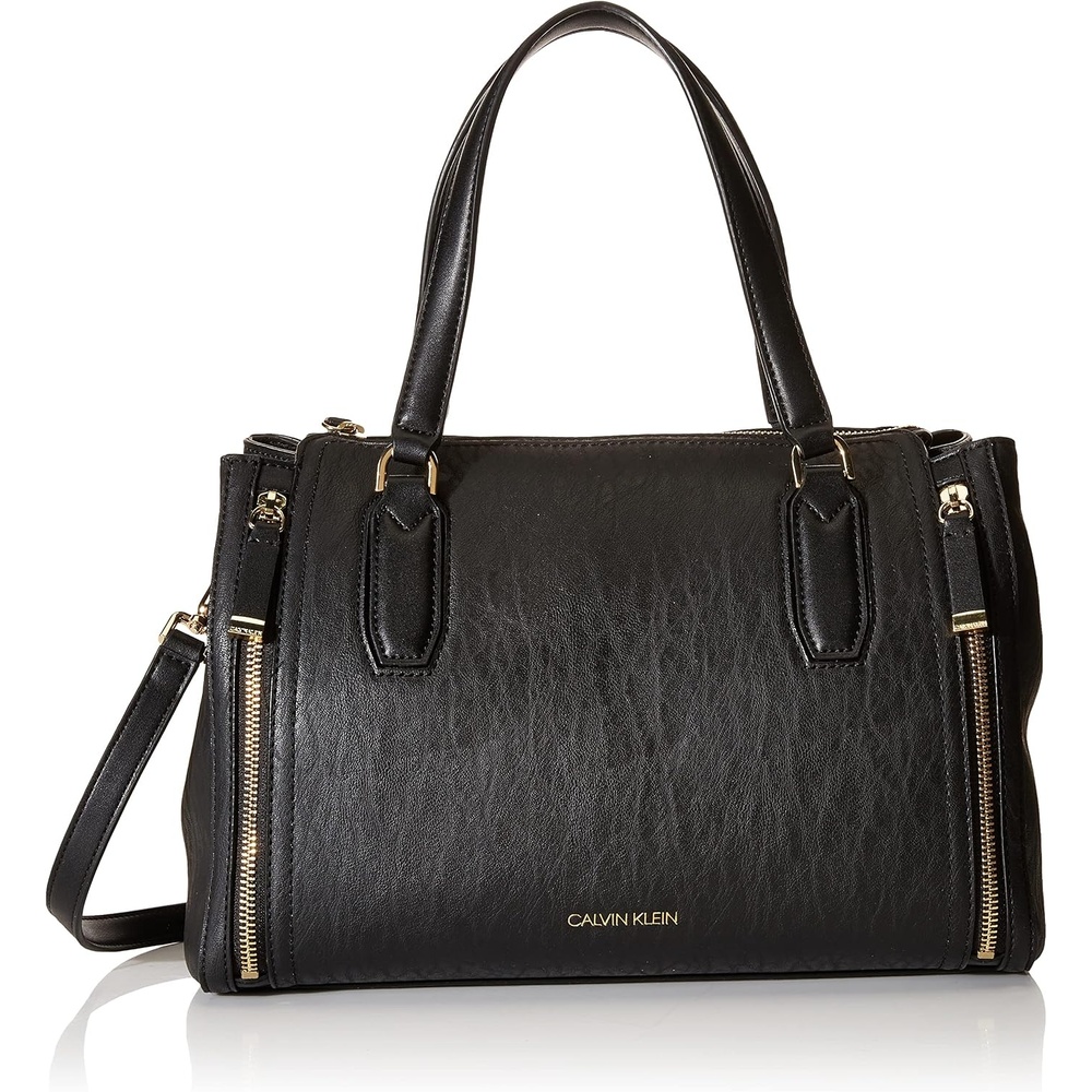 image:imageCalvin Klein Bubble Lamb Novelty Organization SatchelBlackGold