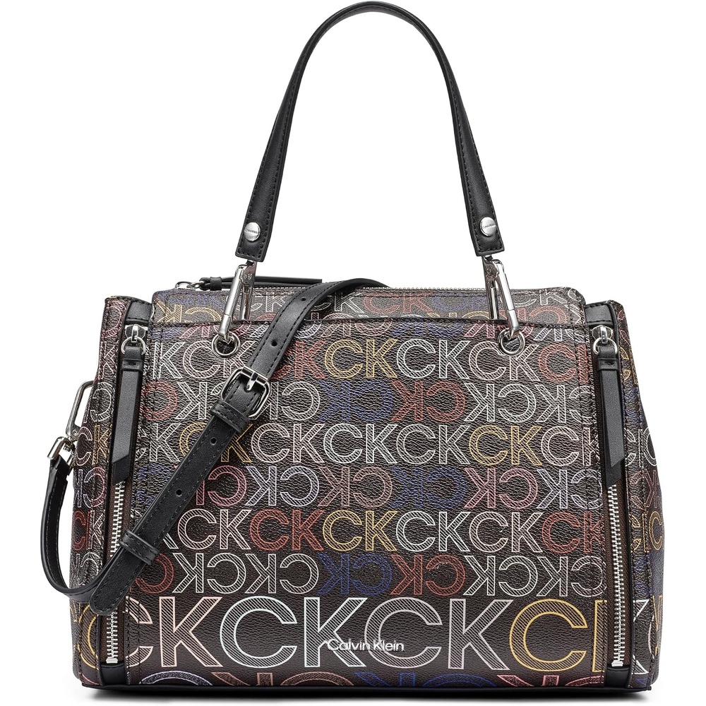 image:imageCalvin Klein Bubble Lamb Novelty Organization SatchelBrown Multi