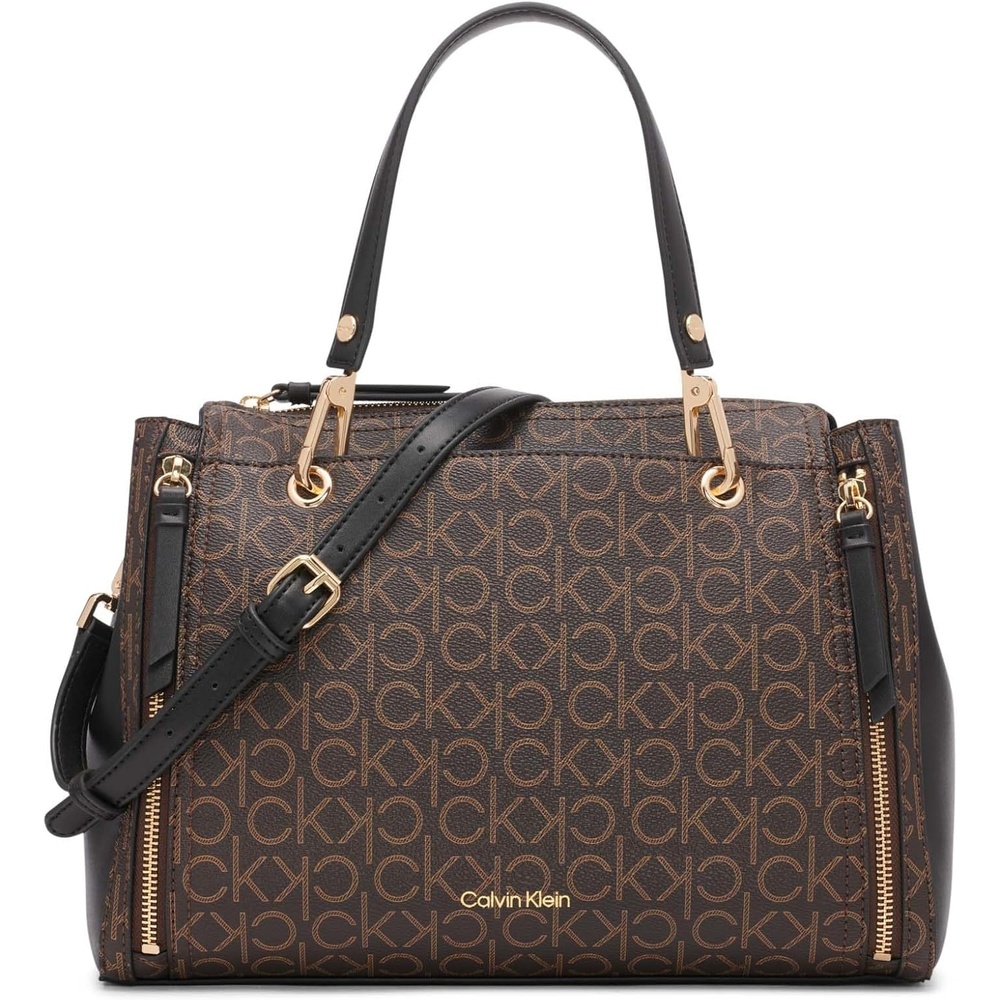 image:imageCalvin Klein Bubble Lamb Novelty Organization SatchelBrownKhakiBlack Linear