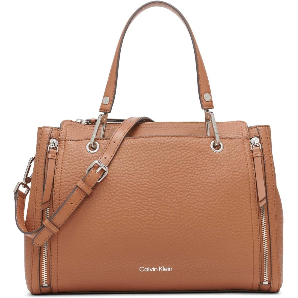 image:imageCalvin Klein Bubble Lamb Novelty Organization SatchelCore Caramel
