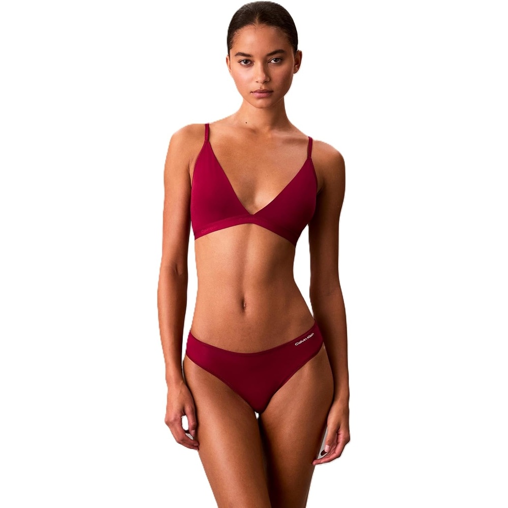 image:imageCalvin Klein Form to Body Lightly Lined Triangle BraletteBeet Red
