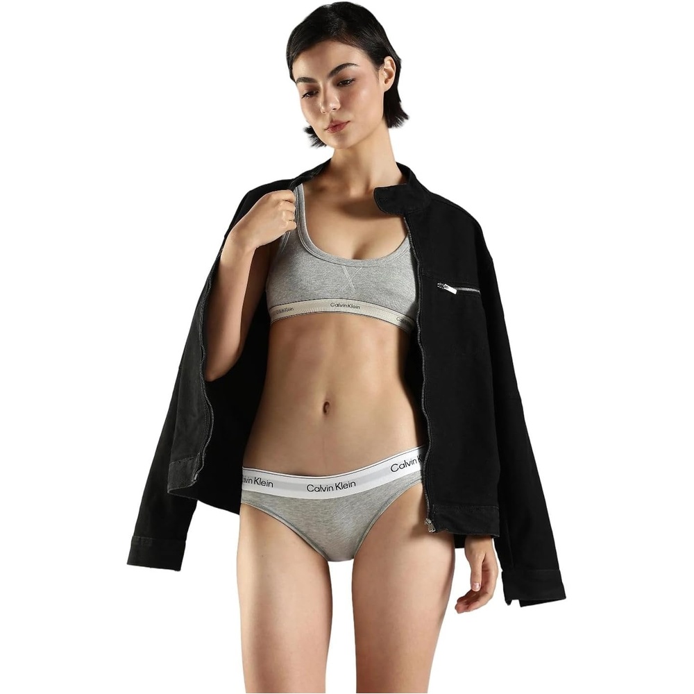 image:imageCalvin Klein Icon Cotton Modal BikiniGrey Heather