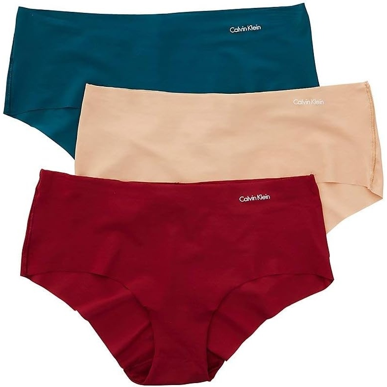 image:imageCalvin Klein Invisibles Hipster Multipack PantyBareTeal DiamondRaspberry Jam