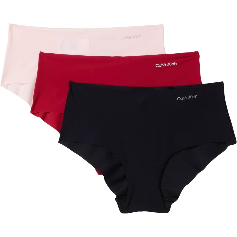 image:imageCalvin Klein Invisibles Hipster Multipack PantyRed StampNymphs ThighBlack