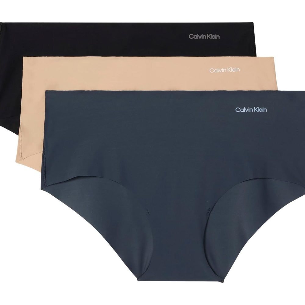 image:imageCalvin Klein Invisibles Hipster Multipack PantySpeakeasyLight CaramelBlack