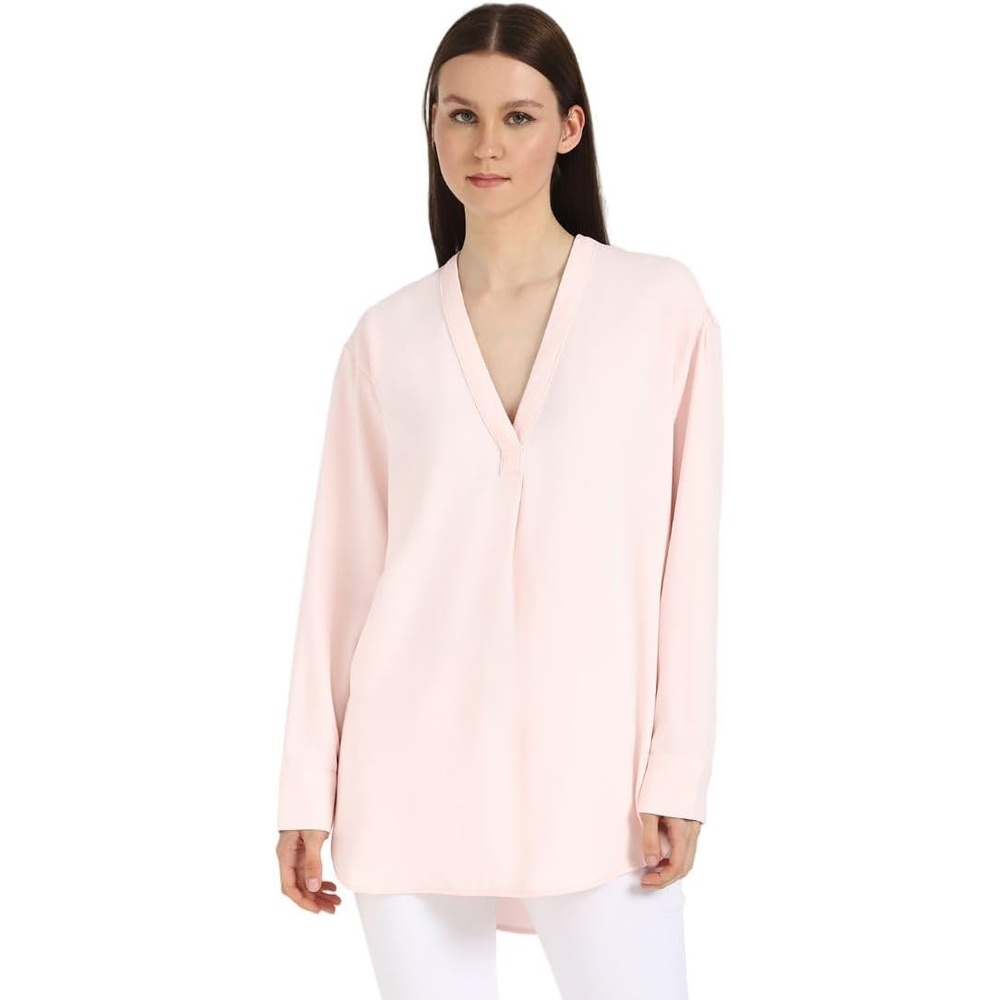 image:imageCalvin Klein Jeans Womens Relaxed V Neck BlousePearl