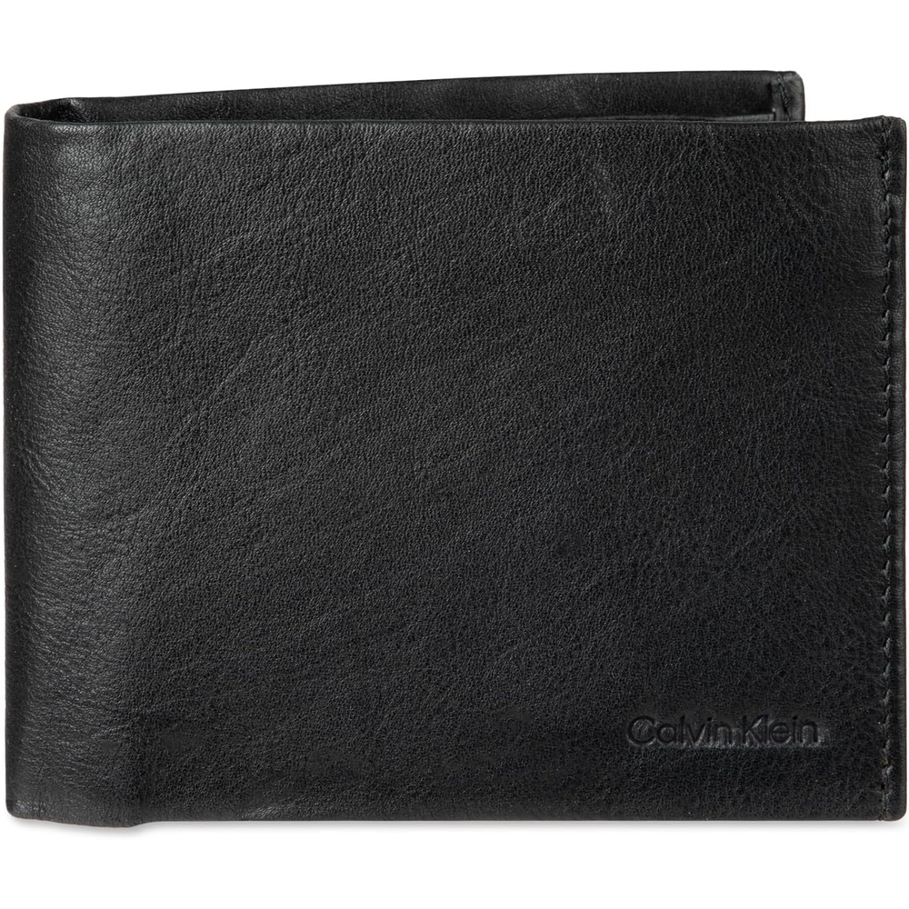 image:imageCalvin Klein Mens RFID Leather Minimalist Bifold Wallet with Multiple Card Slots and ID WindowBlack Passcase