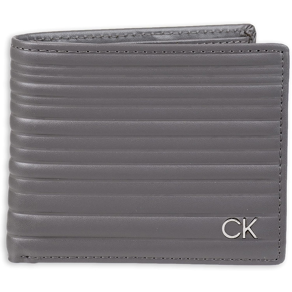 image:imageCalvin Klein Mens RFID Leather Minimalist Bifold Wallet with Multiple Card Slots and ID WindowGrey Passcase