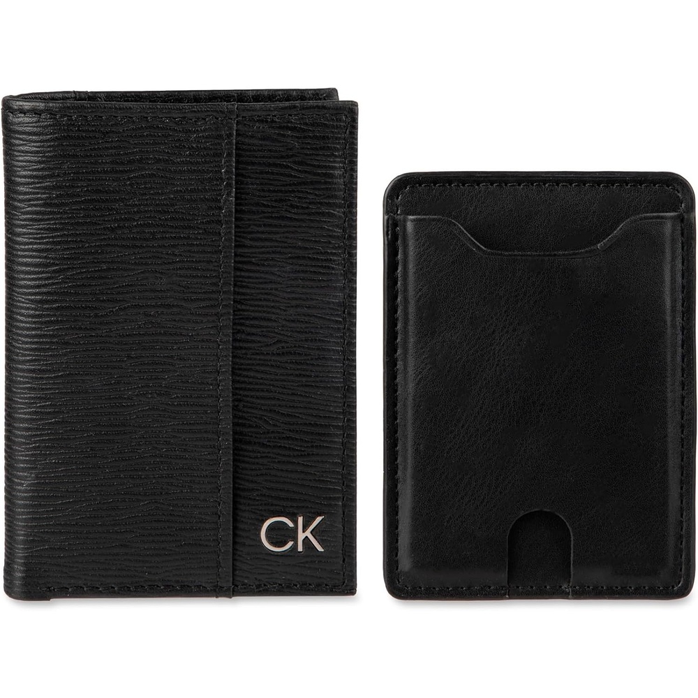 image:imageCalvin Klein Mens Wallet SetsMinimalist Bifold and Card CasesBlack Duofold