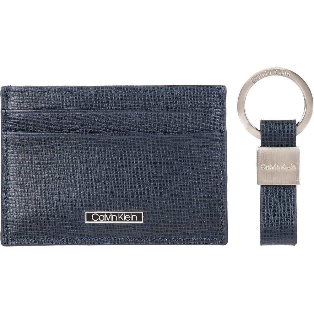 image:imageCalvin Klein Mens Wallet SetsMinimalist Bifold and Card CasesNavy Bessemer  Card Case