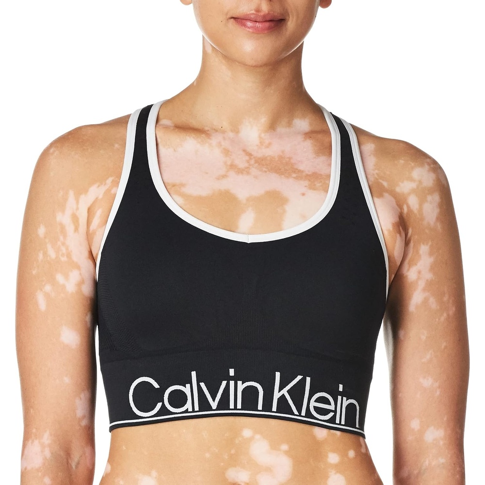 image:imageCalvin Klein Performance Womens Medium Impact Reversible Sports Bra Standard and Plus SizingBlack