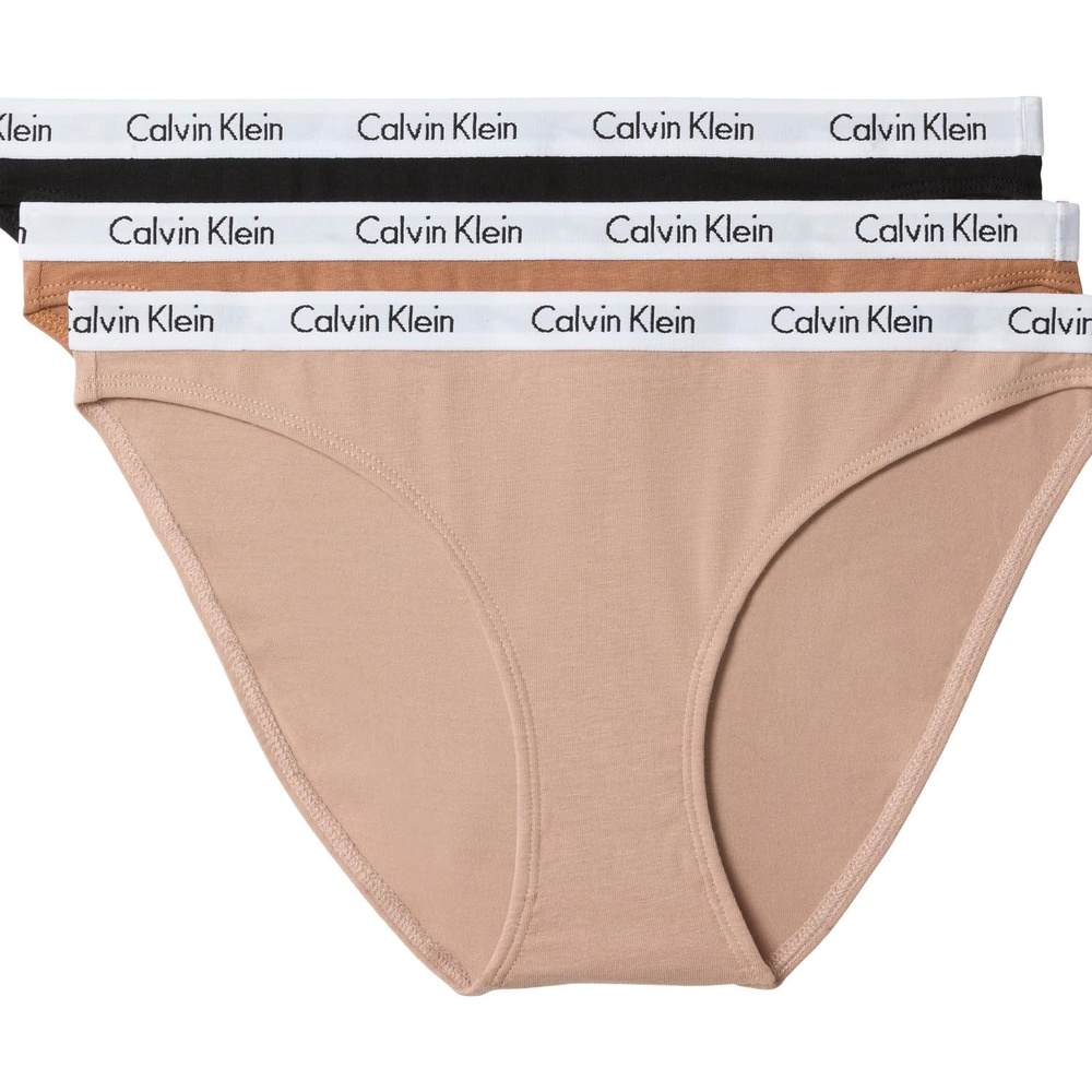 image:imageCalvin Klein Womens Carousel Logo Cotton Stretch Bikini Panties 3 PackBlackSandalwoodCedar