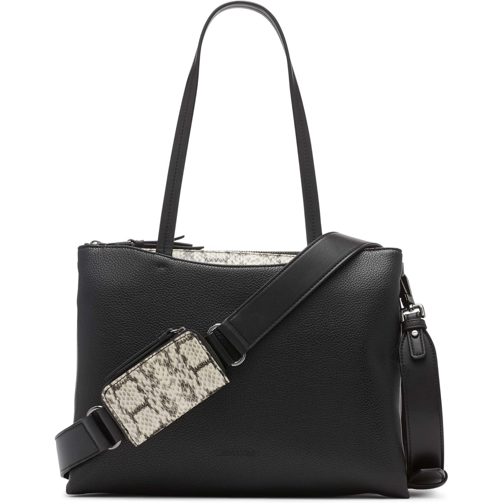image:imageCalvin Klein Womens Chrome Organizational 2 in 1 Tote OrganizationalBlackWhite