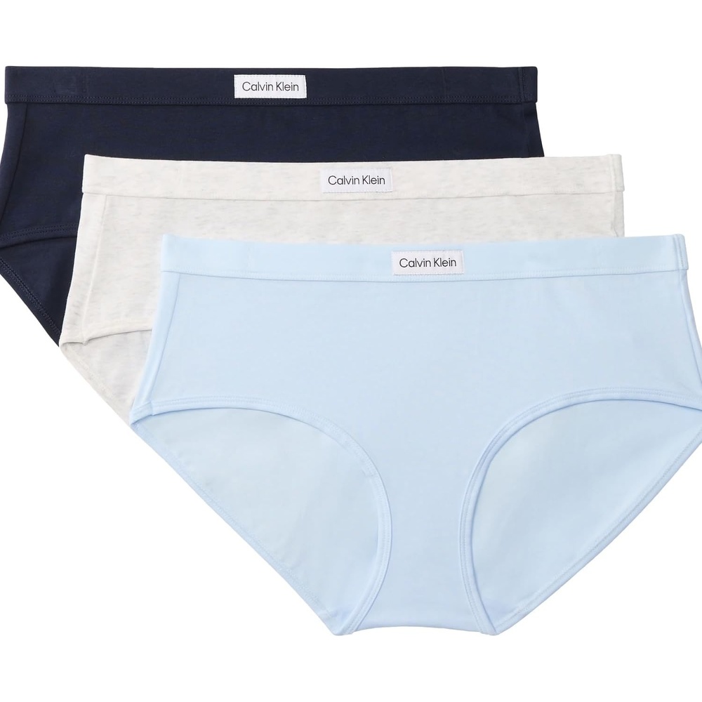 image:imageCalvin Klein Womens Comfort Logo Cotton Stretch Modern Brief Panties 3 PackAshford Grey Grey Heather Evolve