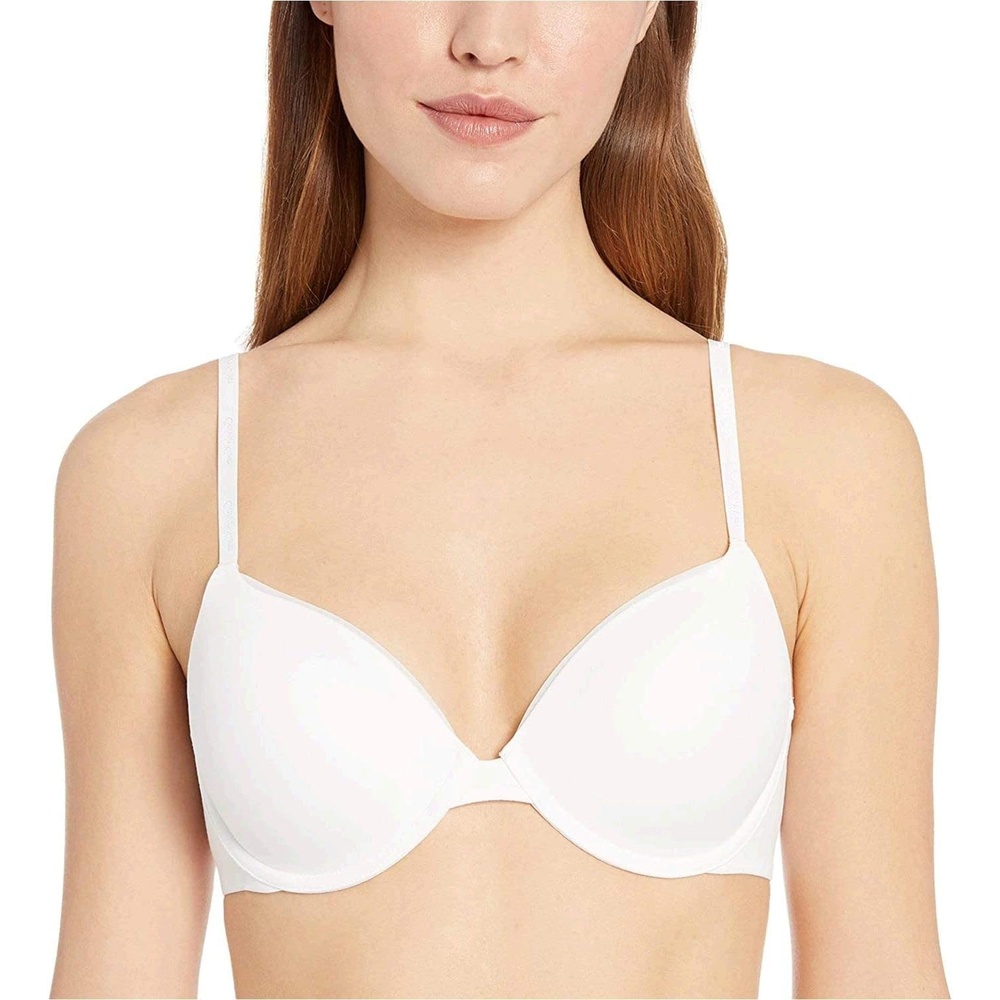 image:imageCalvin Klein Womens Constant Convertible Strap Lightly Lined Demi BraWhite