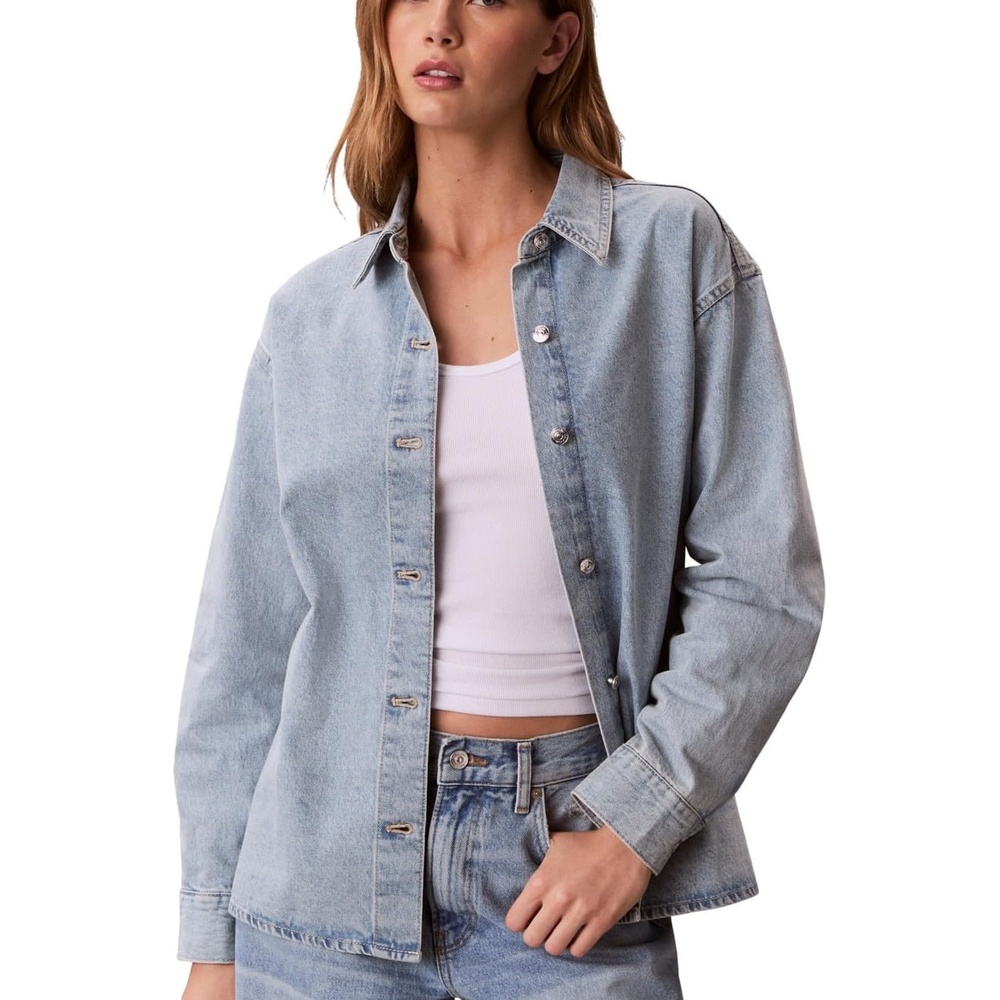 image:imageCalvin Klein Womens Denim Shirt JacketIndigo