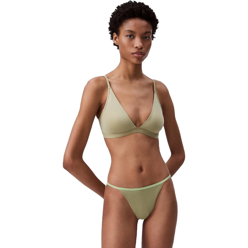 image:imageCalvin Klein Womens Ideal Micro Low Rise String BikiniIguana Gray