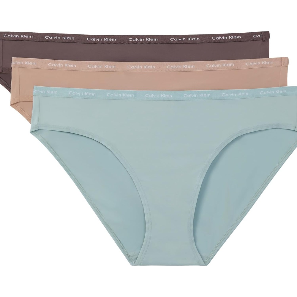 image:imageCalvin Klein Womens Luxe Comfort Micro Stretch Bikini Panties 3 PackSparrowCedarCloud Blue