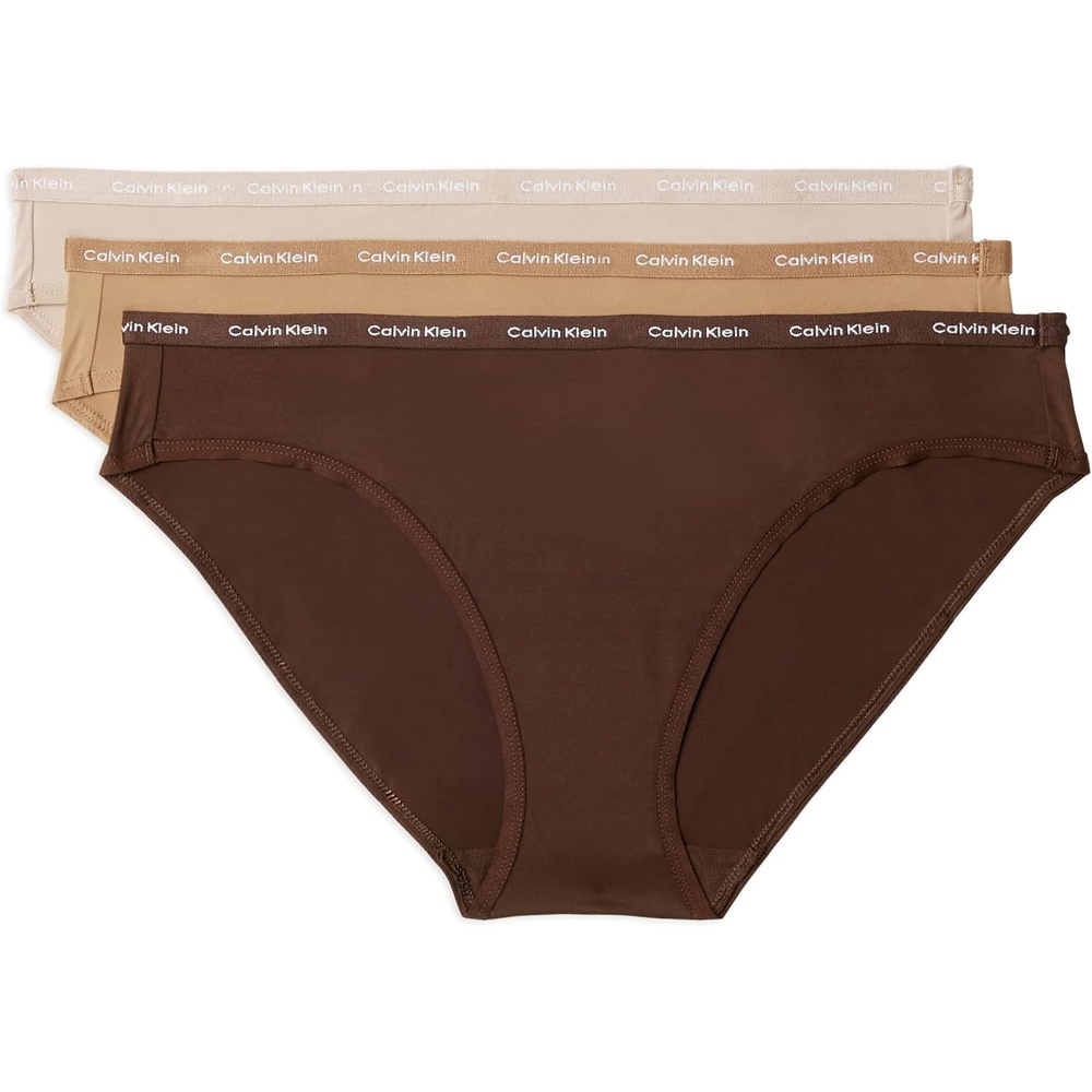 image:imageCalvin Klein Womens Luxe Comfort Micro Stretch Bikini Panties 3 PackUmber Cedar Sandalwood