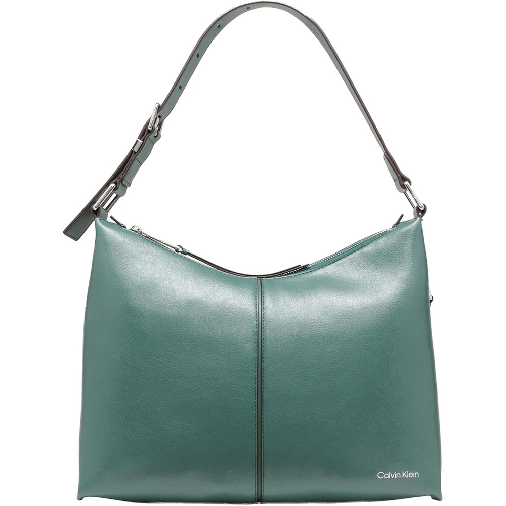 image:imageCalvin Klein Womens Max Top Zip Hobo Shoulder BagSage