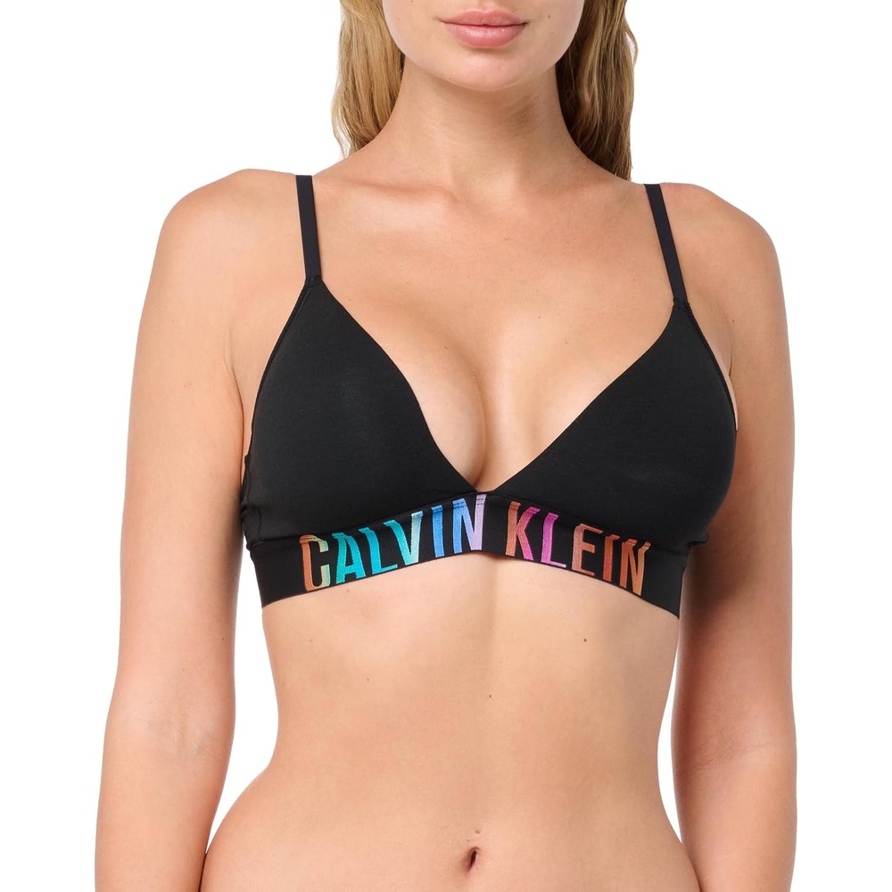 image:imageCalvin Klein Womens Modern Cotton Lightly Lined Triangle Wireless BraletteBlack W Ombre Pride Wb