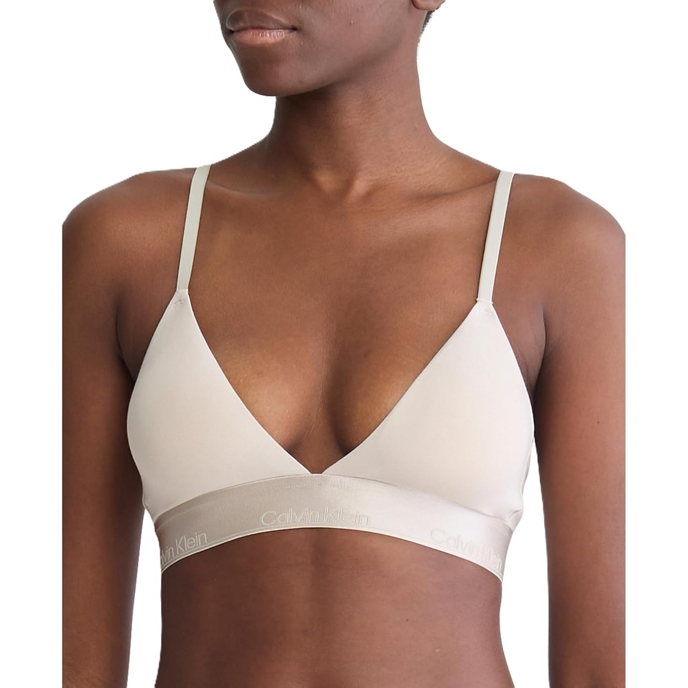 image:imageCalvin Klein Womens Modern Cotton Lightly Lined Triangle Wireless BraletteCocoon