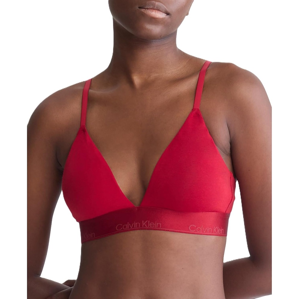image:imageCalvin Klein Womens Modern Cotton Lightly Lined Triangle Wireless BraletteJuneberry