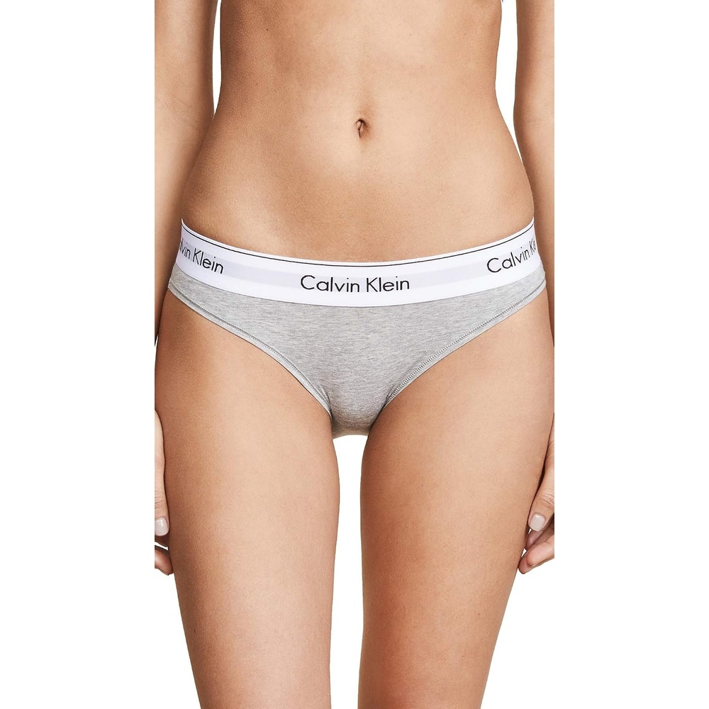image:imageCalvin Klein Womens Modern Cotton Stretch Bikini PantyGrey Heather