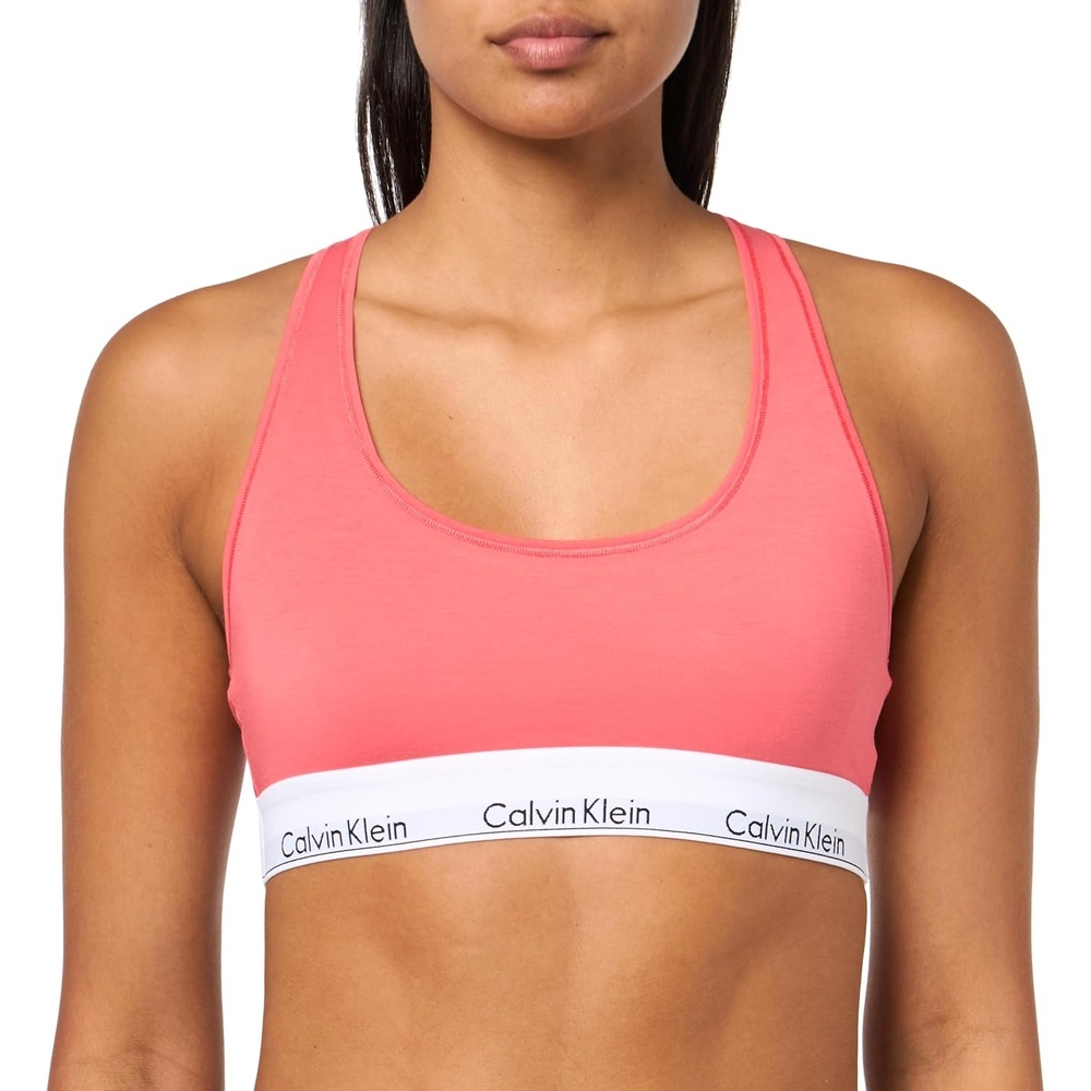 image:imageCalvin Klein Womens Modern Cotton Unlined Wireless BraletteCalypso Coral
